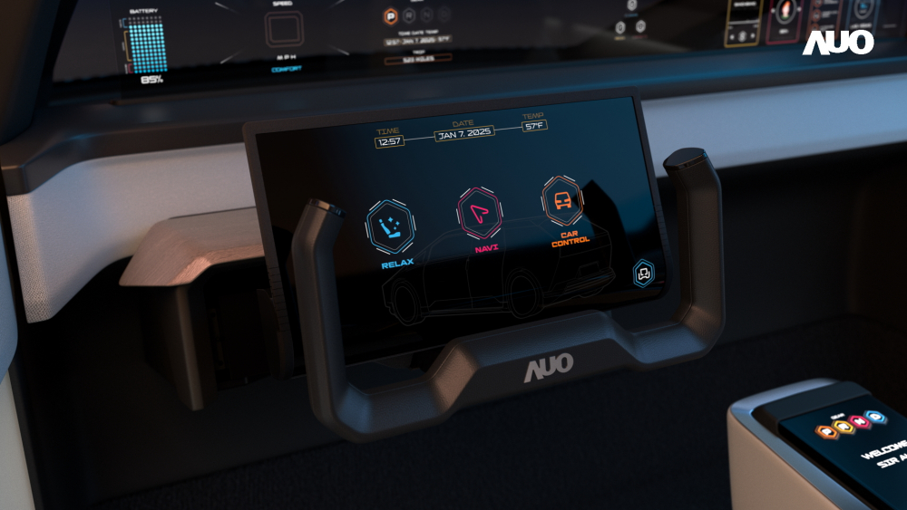 ng28南宮相信品牌力量隱藏式智駕介面Foldable Cruise Pilot在手動(dòng)駕駛模式下可以半收合呈現(xiàn)如里程、時(shí)速等信息；自駕模式時(shí)則可以完全展開提供車內(nèi)娛樂功能